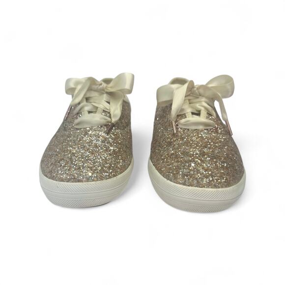 Keds X Kate Spade New York Women's Champion Glitter Sneakers 9 Champagne Gold - Picture 14 of 14